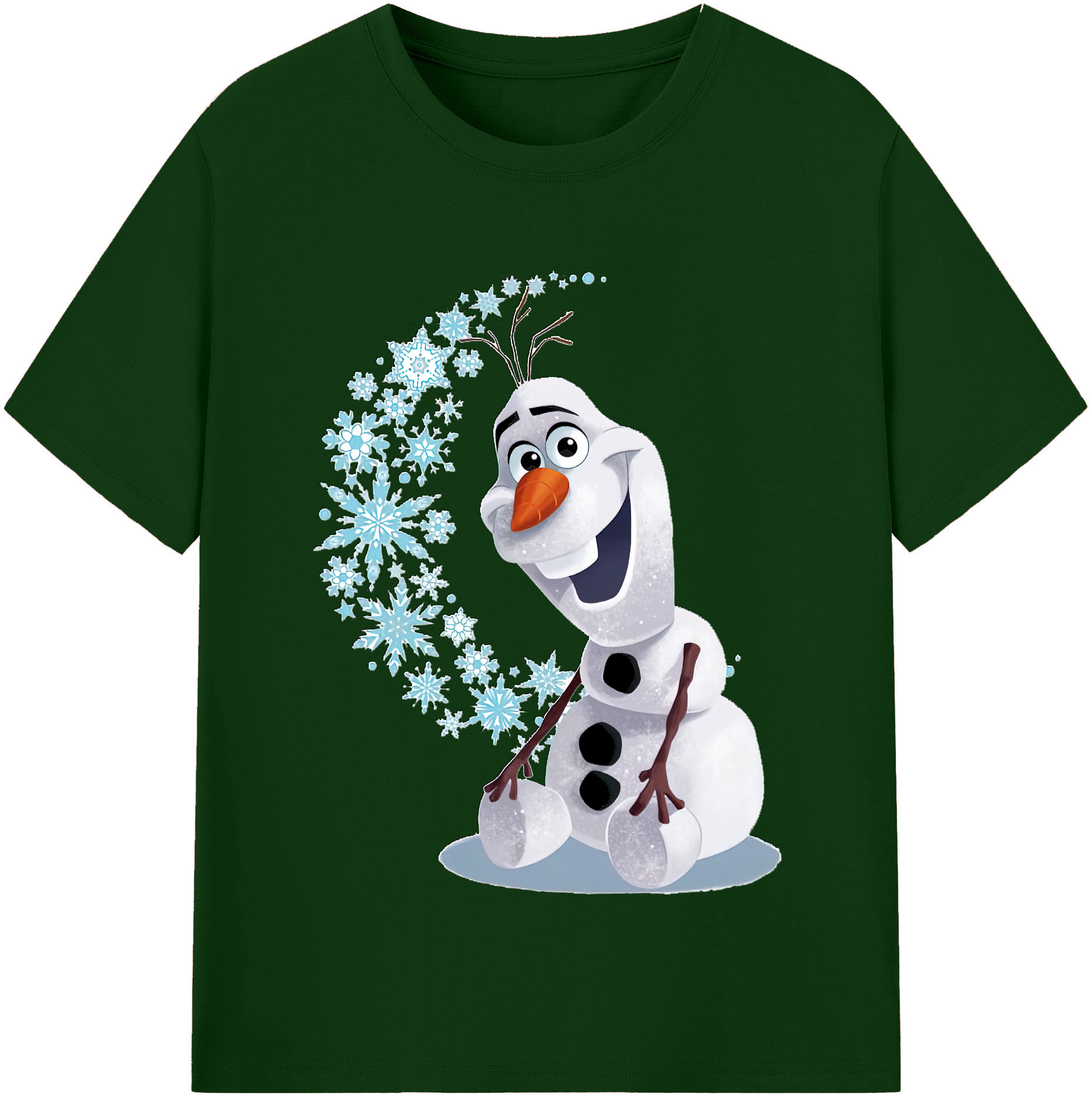 （画像用） アナと雪の女王 アンナ エルサ Frozen Anna Elsa 綿100％半袖Tシャツ（フロントプリント）